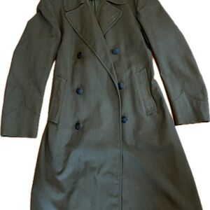 Classic Olive Double-Breasted Women's Coat